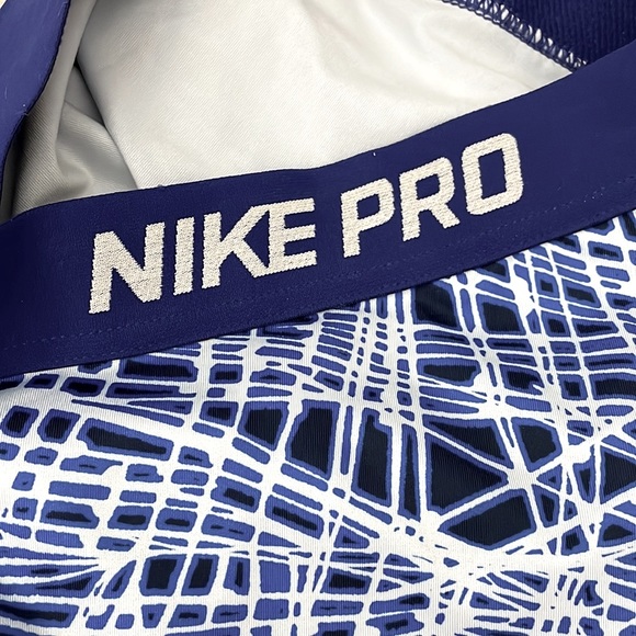 NWOT NIKE PRO BLUE COMPRESSION TIGHTS LEGGINGS - Picture 4 of 5
